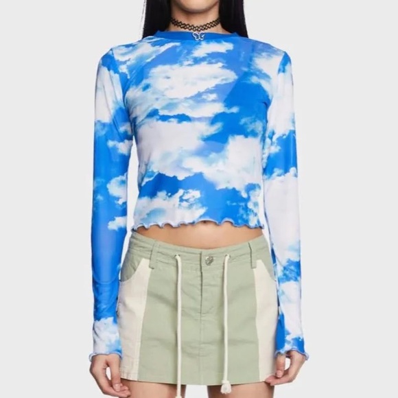 NWOT Rare Horoscopez Dolls Kill Micro Mesh Long Sleeve Shirt - Picture 3 of 4